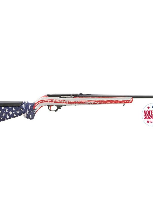 Ruger 7th Editon Collector's Series "Vote 2024" 10/22 Rifle .22Lr 10rd Magazine(1) 18.5'' Barrel American Flag Camo Stock BX-Trigger