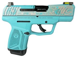 Ruger "Aztec Teal Frame/Paisley Engraved Slide" Max-9 Pro Handgun 9mm Luger 12rd Magazine 3.2" Barrel Optic Ready