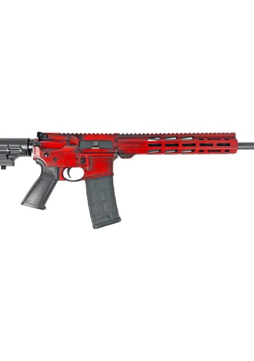 Ruger "Red Distressed" AR-556 Rifle 5.56mm NATO 30rd Mag 16.10" Barrel Custom Stock Finish