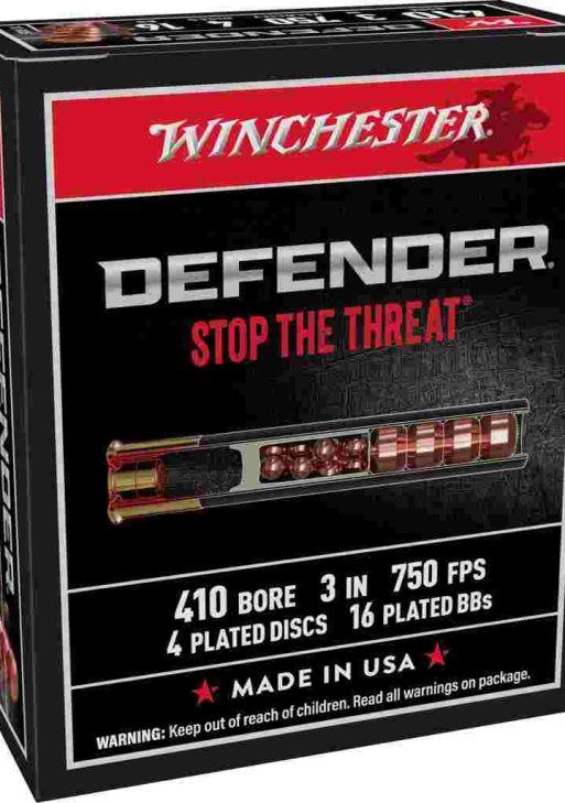 Winchester Supreme Elite PDX1 Personal Defense Shotshells .410 ga 3" 4 disc 16 plts Slug 750 fps 10/ct