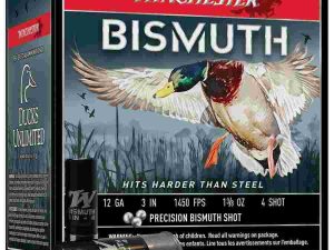 Winchester Bismuth Shotgun Ammunition 12 ga 3 #4 1-3/8 oz 1450 fps 25/ct