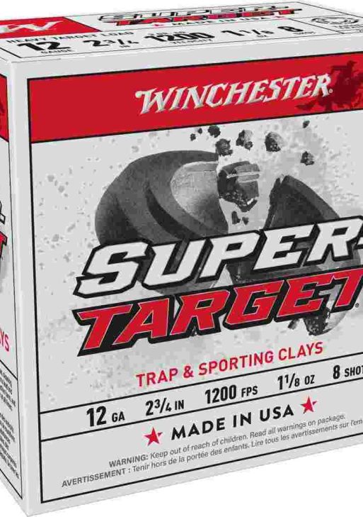 Winchester Super-Target Shotshells 12 ga 2-3/4"  1-1/8 oz 1200 fps #8 25/ct