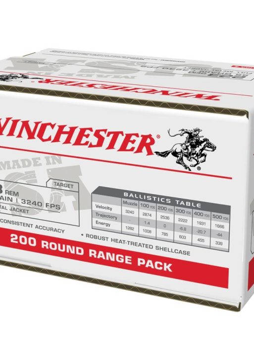 Winchester USA Lake City Rifle Ammunition .223 Rem 55 gr. FMJ 3240 fps 200/ct
