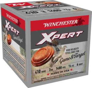 Winchester Xpert Steel Shotshells .410 ga 3" 3/8 oz 1400 fps #6 25/ct