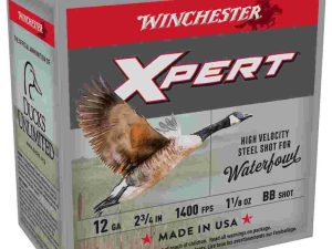 Winchester Xpert High-Velocity Steel Shotshells 12 ga 2-3/4" 1-1/8 oz 1400 fps #BB 25/ct