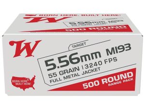 Winchester USA Lake City M193 Rifle Ammunition 5.56mm 55 gr. FMJ 3240 fps 500/ct (Bulk Box)