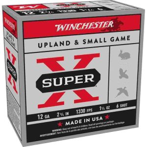 Winchester Super-X High-Brass Shotshells 12 ga 2-3/4" 1-1/4 oz 1330 fps #6 25/ct