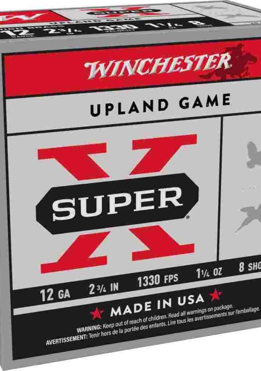 Winchester Super-X High-Brass Shotshells 12 ga 2-3/4" 1-1/4 oz 1330 fps #8 25/ct