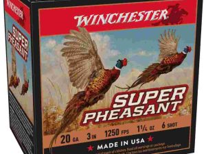 Winchester Super-X Super Pheasant Shotshells 20 ga 3" 1-1/4 oz 1250 fps #6 25/ct