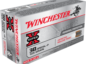 Winchester Super-X Handgun Ammunition .38 Spl (+P) 125 gr. JHP 945 fps 50/ct