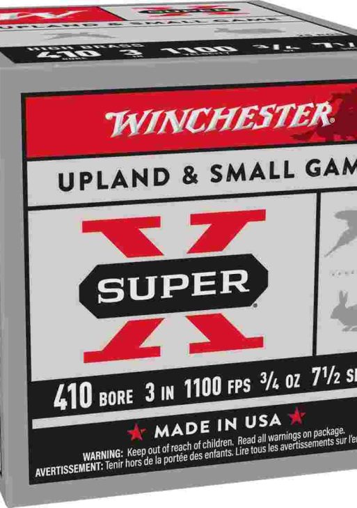 Winchester Super-X High-Brass Shotshells .410 ga 3" 3-3/4 oz 1100 fps #7.5 25/ct