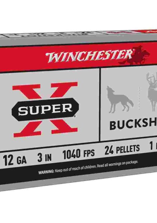Winchester Super-X Buckshot Shotshells 12 ga 3" 1040 fps #1B 5/ct