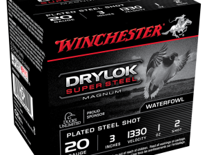 Winchester Super-X Drylok Super Steel Shotshells 20 ga 3" 1 oz 1330 fps #2 25/ct