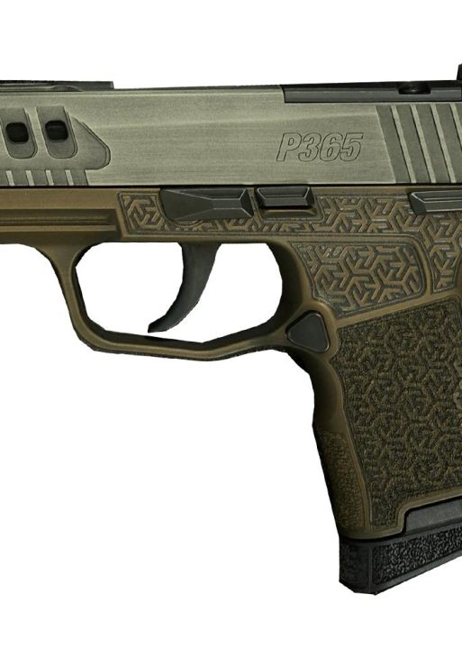 Sig Sauer P365 "Gold Bug"Distressed Gray/Brown OR Handgun 9mm Luger 10rd Magazines(2) 3.1" Barrel X-RAY 3 Sights Manual Safety