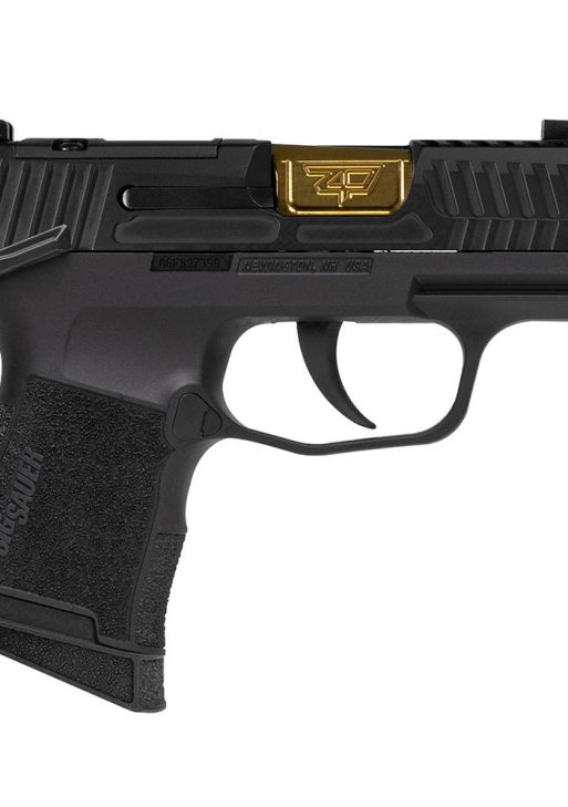 Sig Sauer P365 "Outlander Black" Handgun 9mm Luger 10rd Magazines(2) 3.1" Gold Barrel X-RAY 3 Sights Manual Safety