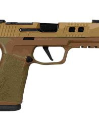 Sig Sauer P365 Two-Tone Brown/Black XMACRO TACOPS Handgun 9mm Luger 17rd Magazines(4) 4.2" Compensated Barrel