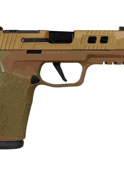 Sig Sauer P365 Two-Tone Brown/Black XMACRO TACOPS Handgun 9mm Luger 17rd Magazines(4) 4.2" Compensated Barrel