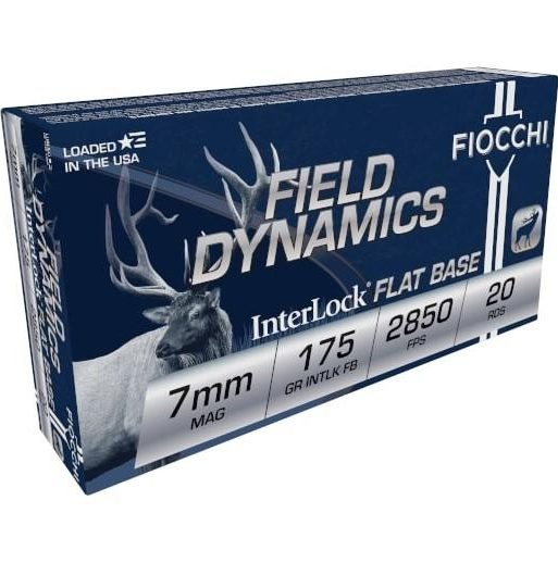 Fiocchi Shooting Dynamics Rifle Ammunition 7mm Rem Mag 175 gr FB 2850 fps 20/ct
