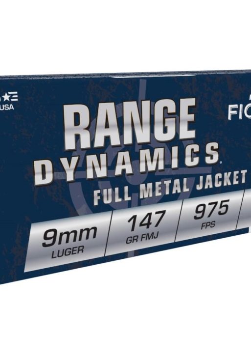 Fiocchi Pistol Shooting Dynamics Handgun Ammunition 9mm Luger 147 gr FMJ 1000 fps 50/rd