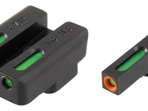 Truglo TFX Pro Tritium Fiber-Optic Xtreme Handgun Sight Set For CZ P10 - Front Orange/Green Rear
