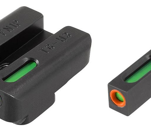 Truglo TFX Pro Tritium/Fiber-Optic Day/Night Sights Fit FNH FNP-9|FNX-9|FNS-9|FNS-9 Compact - Front Outline Orange/Rear Green