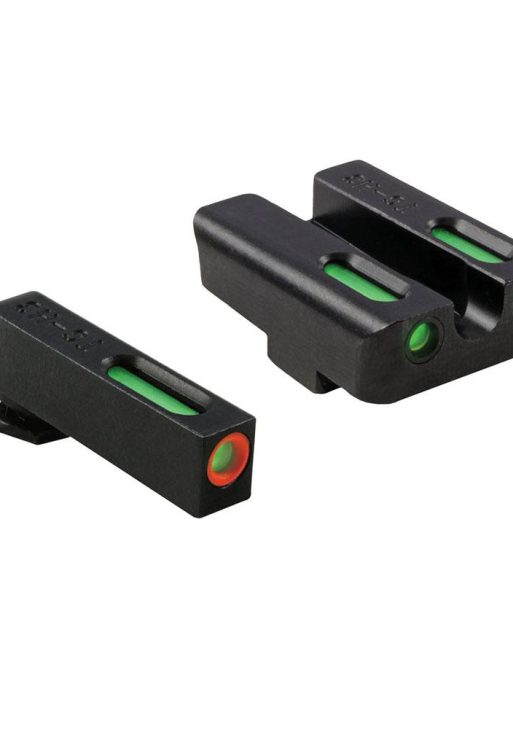 Truglo TFX Pro Tritium/Fiber-Optic Day/Night Sights Fit Glock 17 17L 19 23 24 26 27 33 34 35 38 39 45 - Orange Outline Front/Rear Green