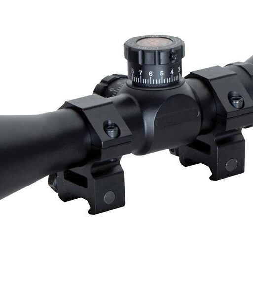 Truglo Tru-Brite Extreme Compact Tactical Rifle Scope with Rings - 4x32mm Mil-Dot  4" Matte