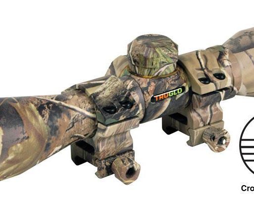 Truglo 4x32mm Compact Crossbow Scope with Weaver Style Rings - Crossbow Reticle Camo