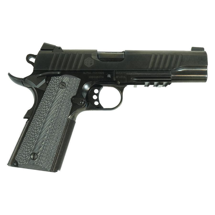 Alpha Foxtrot AF1911 Enhanced 70 Series Handgun 10mm 7rd Magazine 5" Barrel Black Novak Sights RMSc Optic Ready