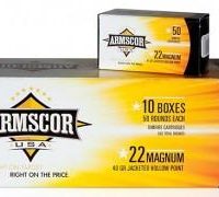 Armscor Rimfire Ammunition .22 WMR 40 gr JHP 1838 fps 50/ct