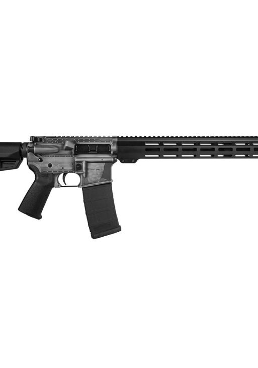 Shark Coast Trump 2.0 AR-15 Rifle 5.56 30rd Magazine 16" Barrel Distressed Silver Black