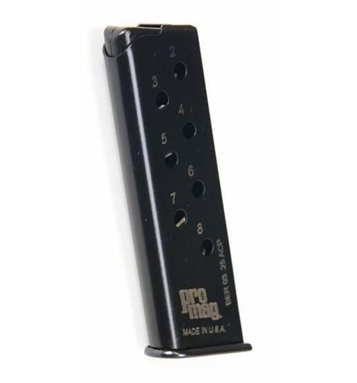 ProMag Beretta 950 BS Magazine .25 ACP Blued Steel 8/rd