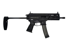 Grand Power Stribog SP9A3 Pistol - Black | 9mm | 8" Threaded Barrel | 30rd | PDW Brace w/ Tailhook