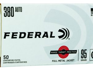 Federal RTP38095 Range & Target  380ACP 95gr Full Metal Jacket 50 Per Box/20 Case