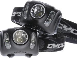 Cyclops CYCHL2102PK Headlamp  210 Lumens White Red/Green/White LED Bulb Black 2 Pack