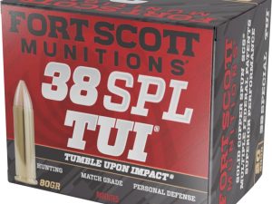 Fort Scott Munitions Pistol Ammo 38 Spl 80 gr. TUI 20 rd.