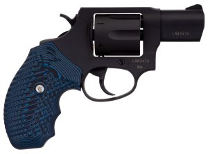 Taurus 2-856021MVZ16 856  Small 38 Special +P 6 Shot 2" Matte Black Carbon Steel Barrel, Cylinder & Frame, Blue VZ Cyclone Grip, Transfer Bar Safety, Exposed Hammer