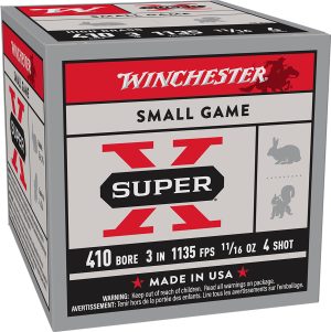 Winchester Ammo X4134 Super X Heavy Game Load High Brass 410Gauge 3" 11/16oz 4Shot 25 Per Box/10 Case