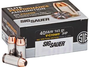 Sig Sauer Elite V-Crown Performance Pistol Ammo 40 S&W 165 gr. JHP 50 rd.
