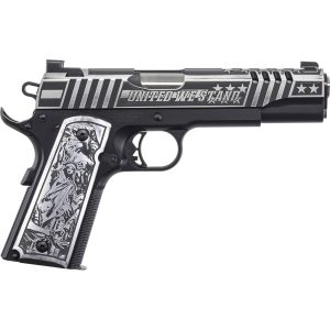 Auto-Ordnance United We Stand Custom 1911 Pistol 45 ACP 5 in. Black and Silver 7 rd. Night Sights