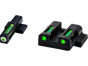 HIVIZ LiteWave H3 Handgun Sight S&W M&P Green Litepipes White Front Ring