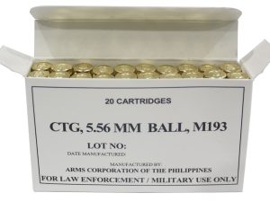 Armscor 50174 Precision M193 5.56x45mmNATO 55gr Full Metal Jacket 20 Per Box/50 Case