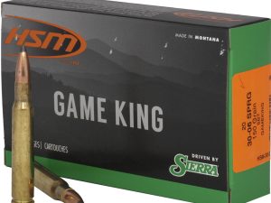 HSM Game King Rifle Ammunition 30-06 SPGF Sierra Spitzer BT 150 gr. 20 rd.