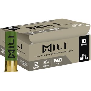 Mili Self-Defense Shotgun Loads 12 ga. 2.75 in. Rifled Slug 10 rd.