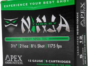Apex Turkey TSS Ninja Shotgun Ammo 12 ga. 3.5 in. 2-1/2oz #8.5 shot  5rd