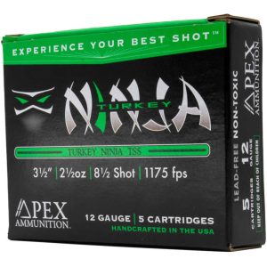 Apex Turkey TSS Ninja Shotgun Ammo 12 ga. 3.5 in. 2-1/2oz #8.5 shot  5rd
