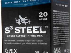 Apex Waterfowl S3 Steel Shotgun Ammo 20 ga. 3 in. 1oz #2  25rd