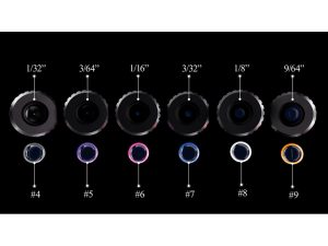 Specialty Iron I Rifle Peep Kit Contains 6 Apertures and 6 Verifiers with Case