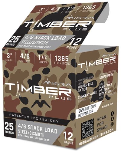 Migra Ammunitions M12SB46 Combinational  12Gauge 3" 1 1/2oz 4/6Shot 25 Per Box/10 Case