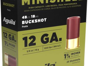 Aguila 1CHB1385 Minishell Buckshot 12Gauge 1.75" 5/8oz 4B(7P)/1B(4P) Shot 25 Per Box/10 Case